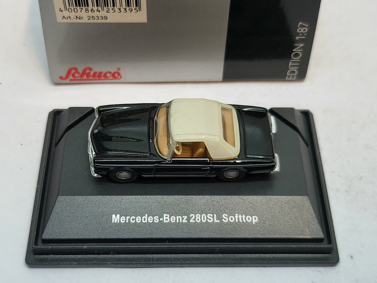 Mercedes-Benz 280SL Softtop Pagode Zwart - Schuco 1:87