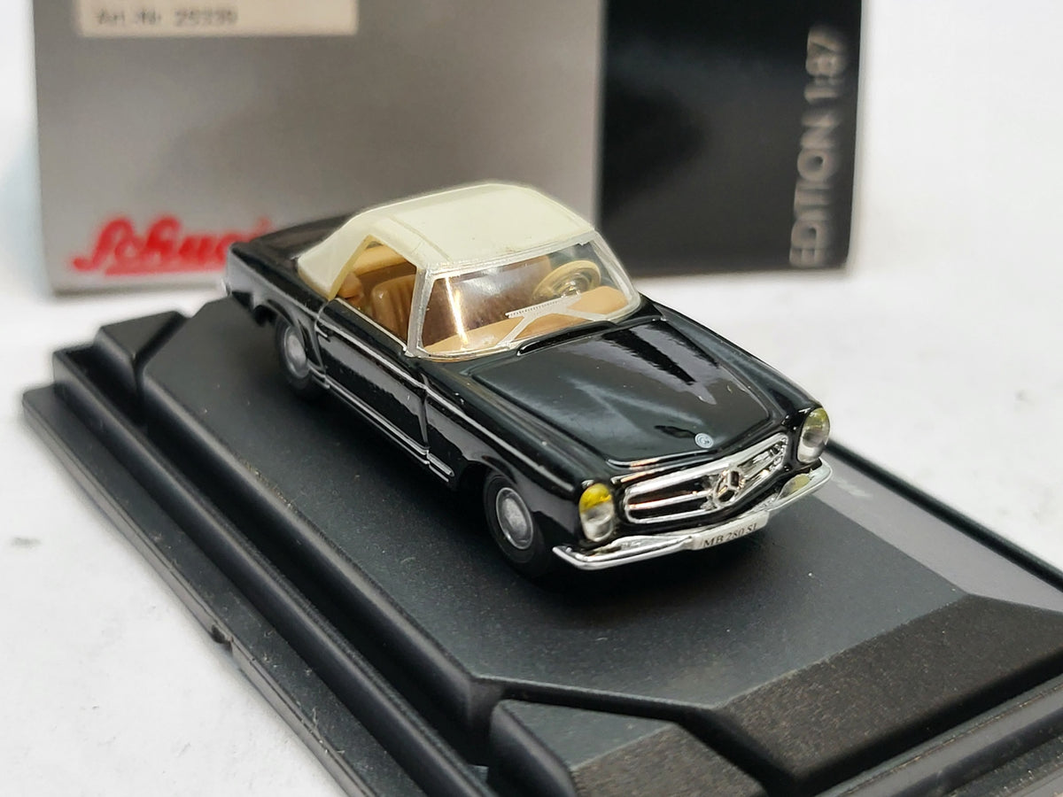 Mercedes-Benz 280SL Softtop Pagode Zwart - Schuco 1:87