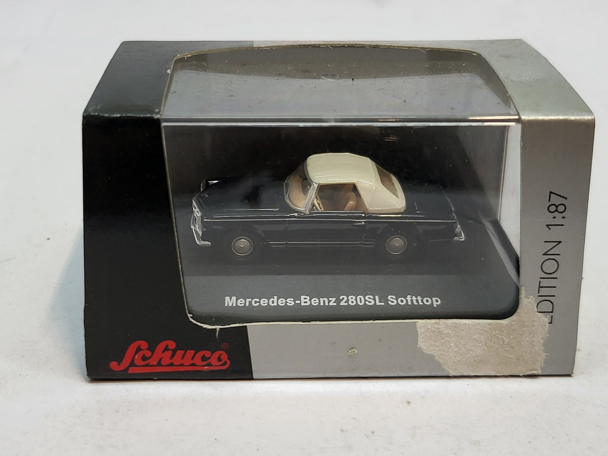 Mercedes-Benz 280SL Softtop Pagode Zwart - Schuco 1:87