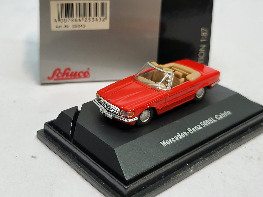 Mercedes-Benz 560SL Cabriolet Rood - Schuco 1:87