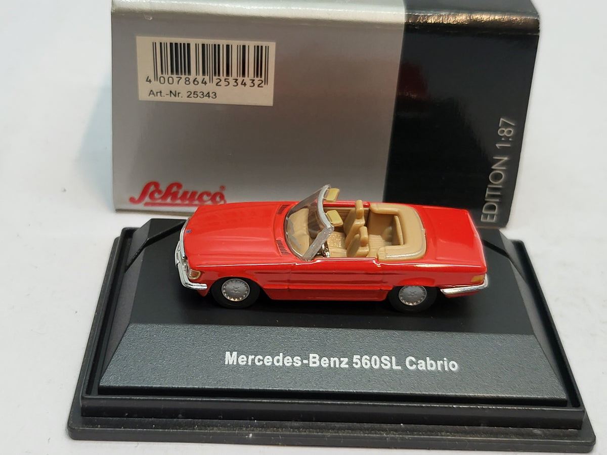 Mercedes-Benz 560SL Cabriolet Rood - Schuco 1:87