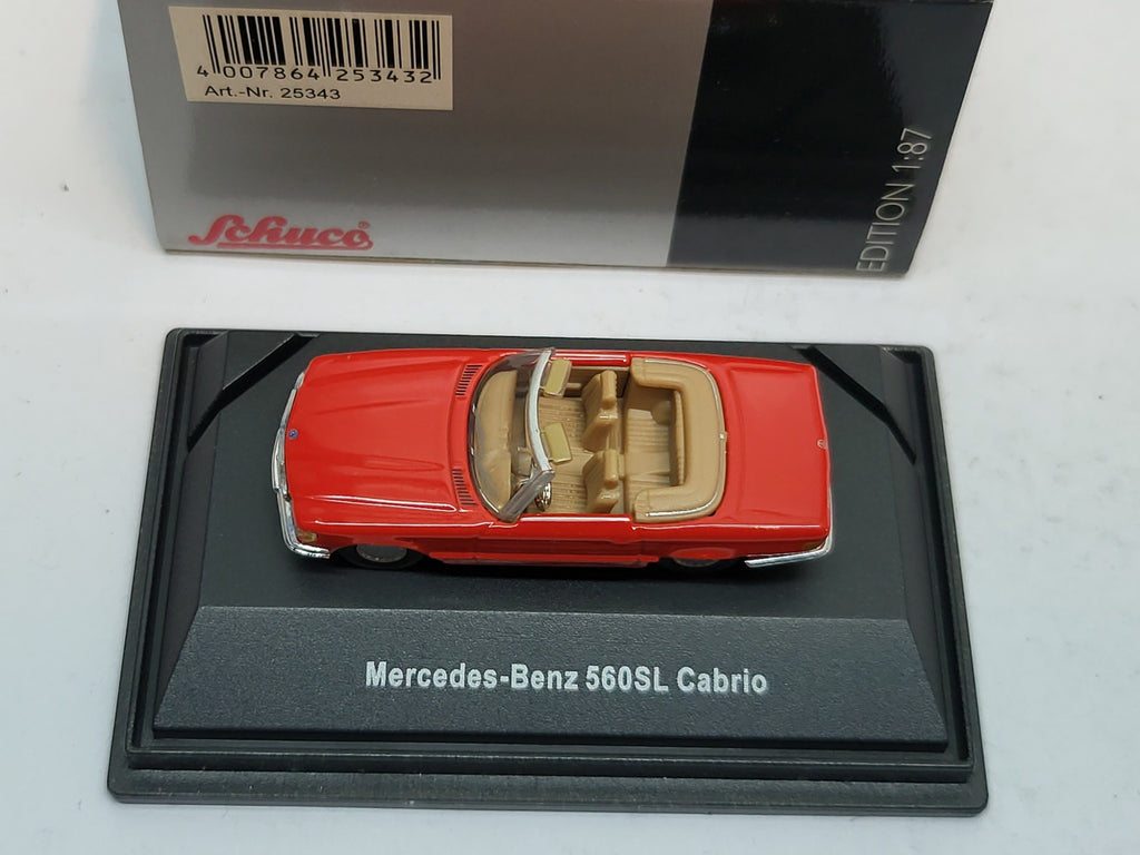 Mercedes-Benz 560SL Cabriolet Rood - Schuco 1:87