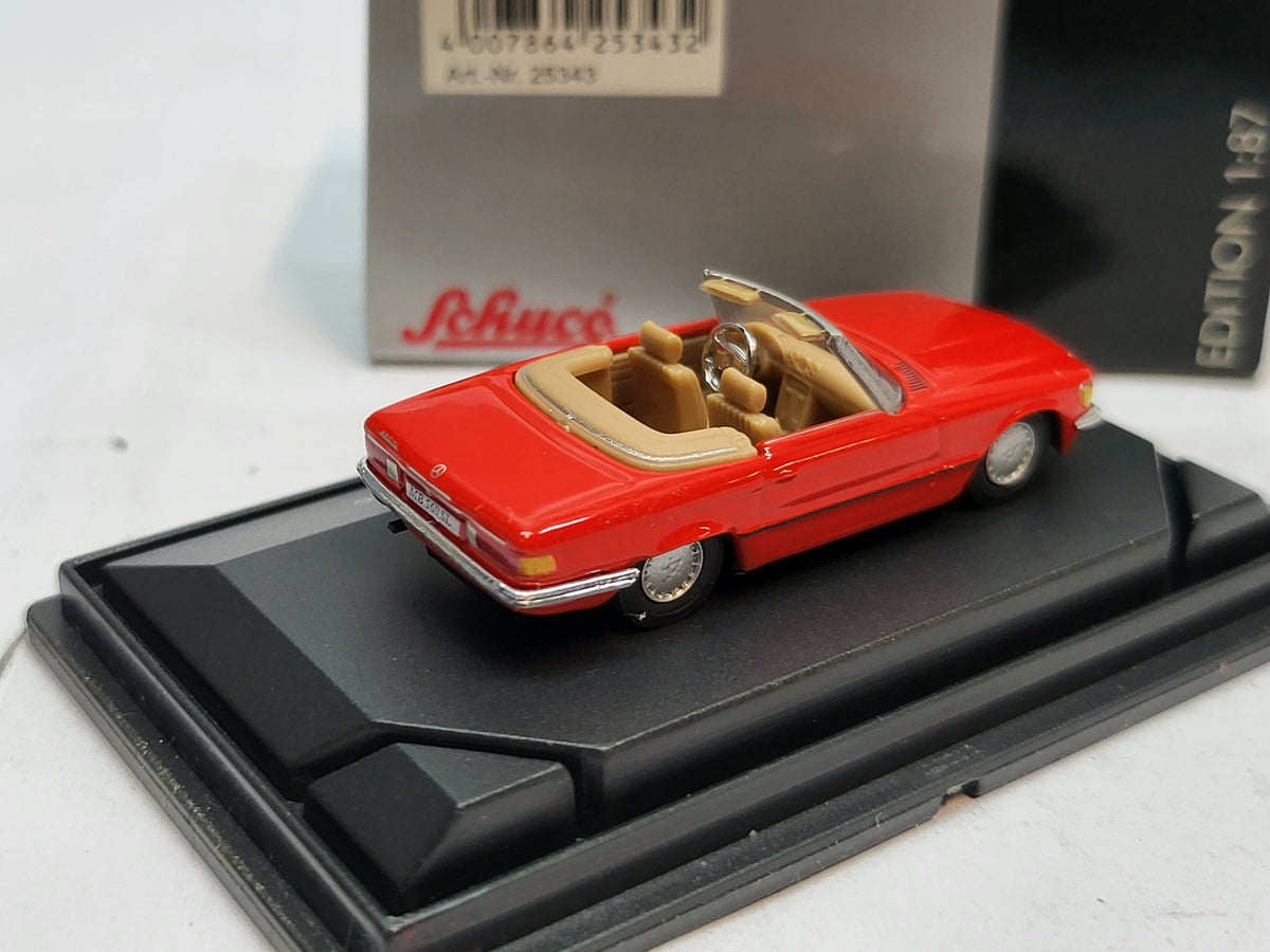 Mercedes-Benz 560SL Cabriolet Rood - Schuco 1:87