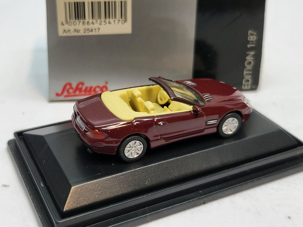 Mercedes-Benz 500SL Cabriolet Bordeaux Rood - Schuco 1:87