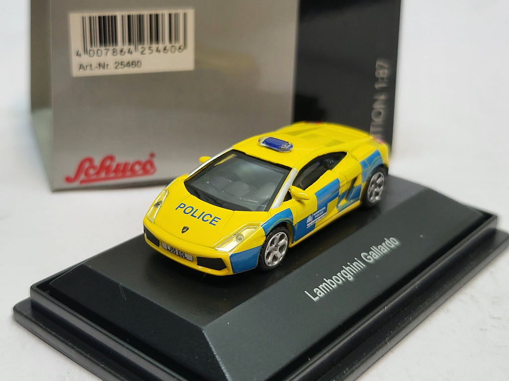 Lamborghini Gallardo Metropolitan Police London Geel/Blauw - Schuco 1:87