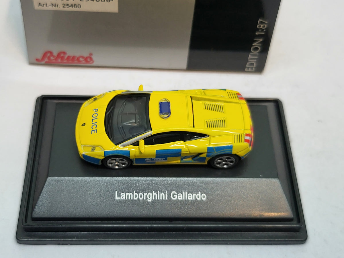 Lamborghini Gallardo Metropolitan Police London Geel/Blauw - Schuco 1:87