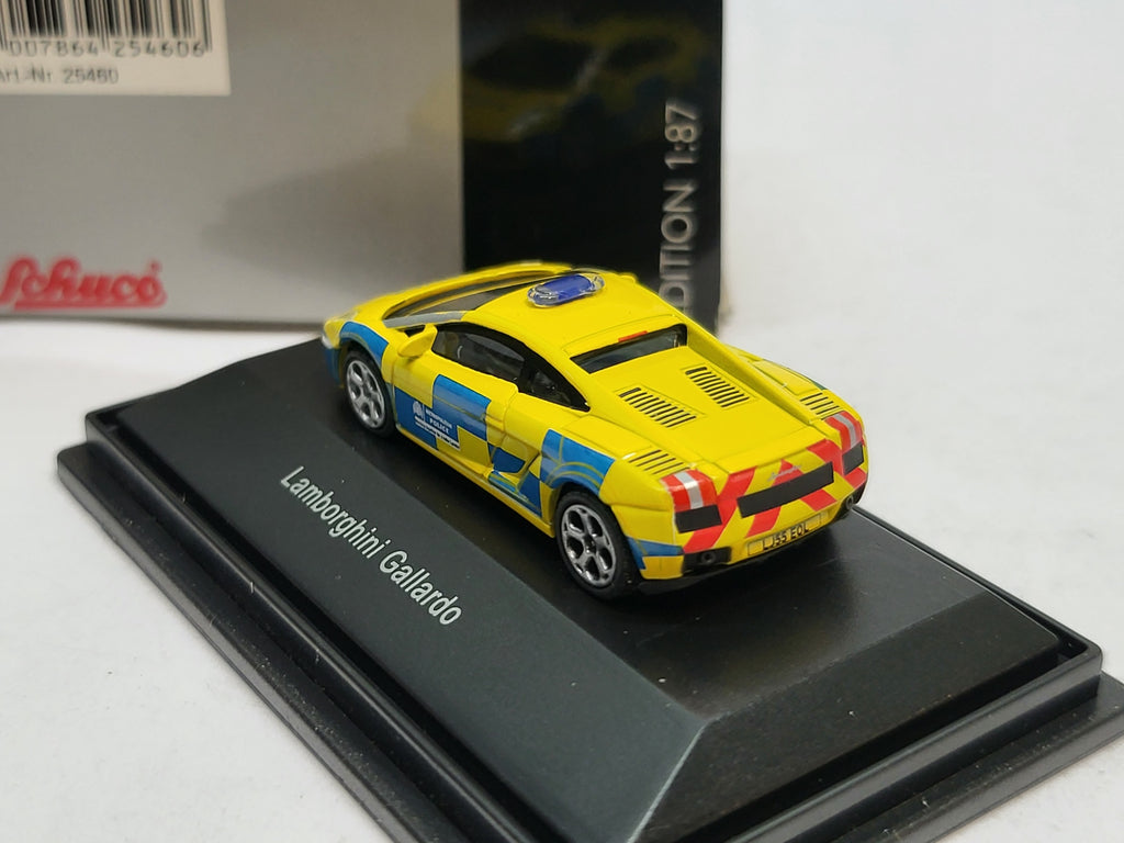 Lamborghini Gallardo Metropolitan Police London Geel/Blauw - Schuco 1:87