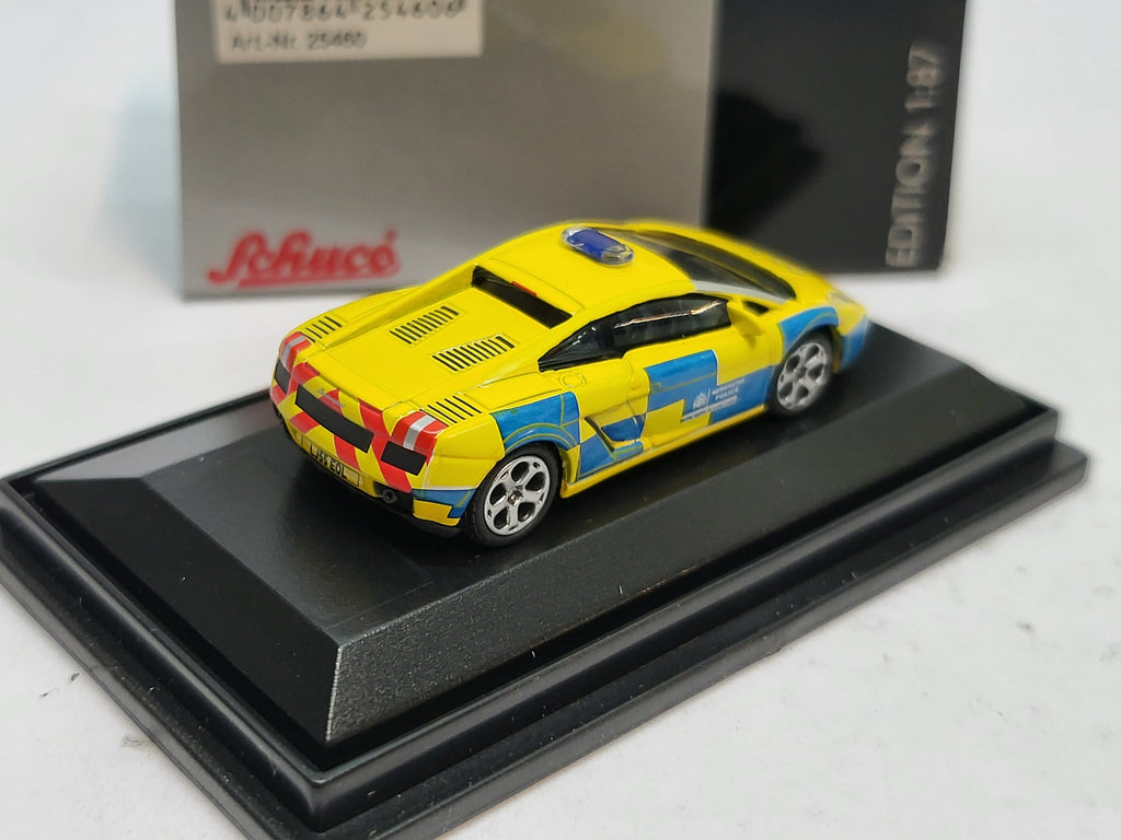 Lamborghini Gallardo Metropolitan Police London Geel/Blauw - Schuco 1:87