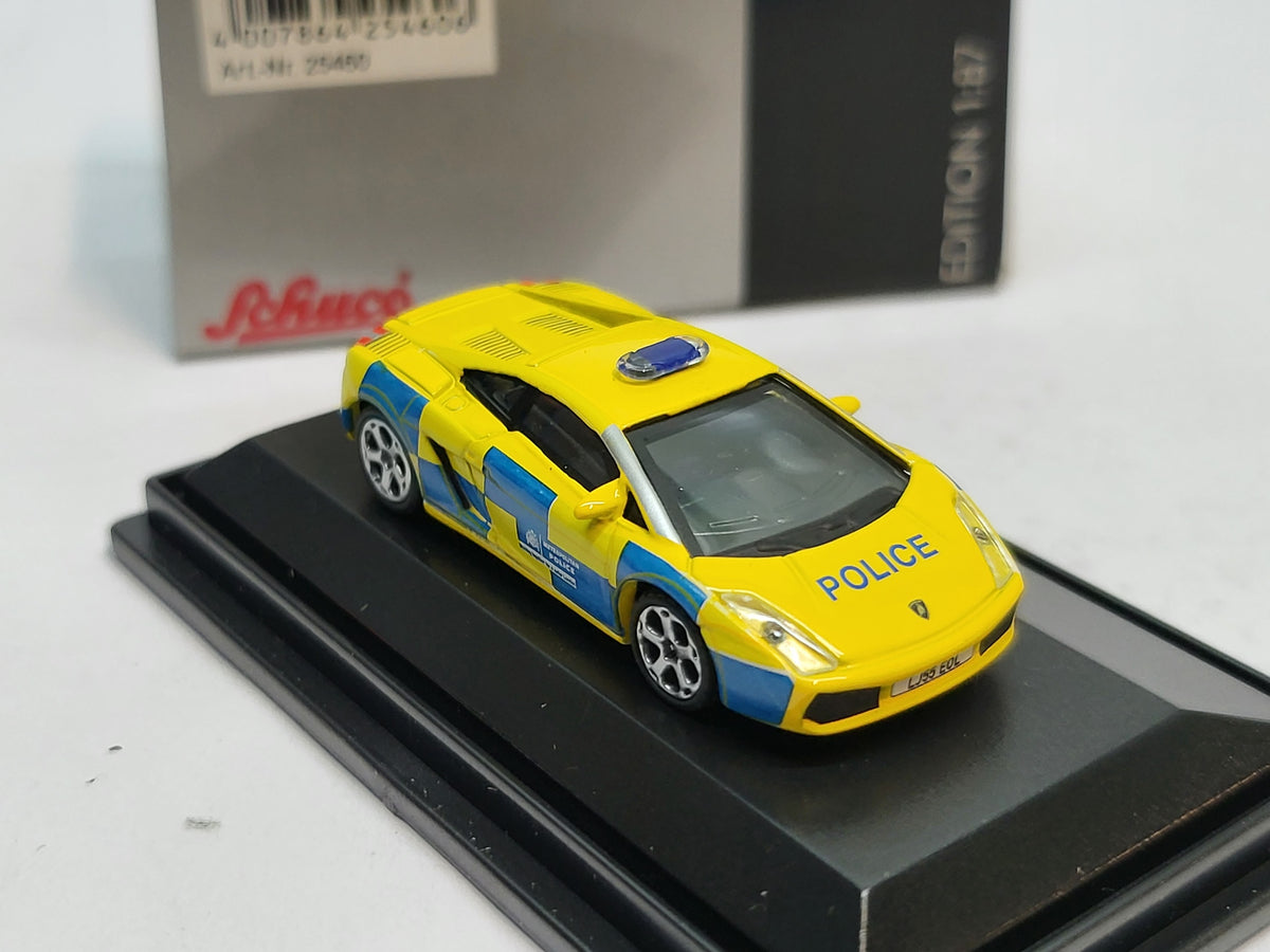 Lamborghini Gallardo Metropolitan Police London Geel/Blauw - Schuco 1:87