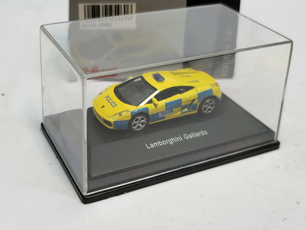 Lamborghini Gallardo Metropolitan Police London Geel/Blauw - Schuco 1:87