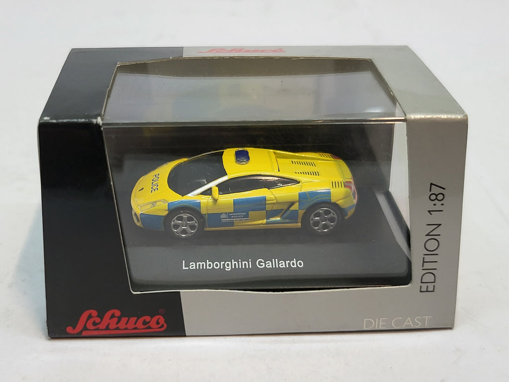 Lamborghini Gallardo Metropolitan Police London Geel/Blauw - Schuco 1:87