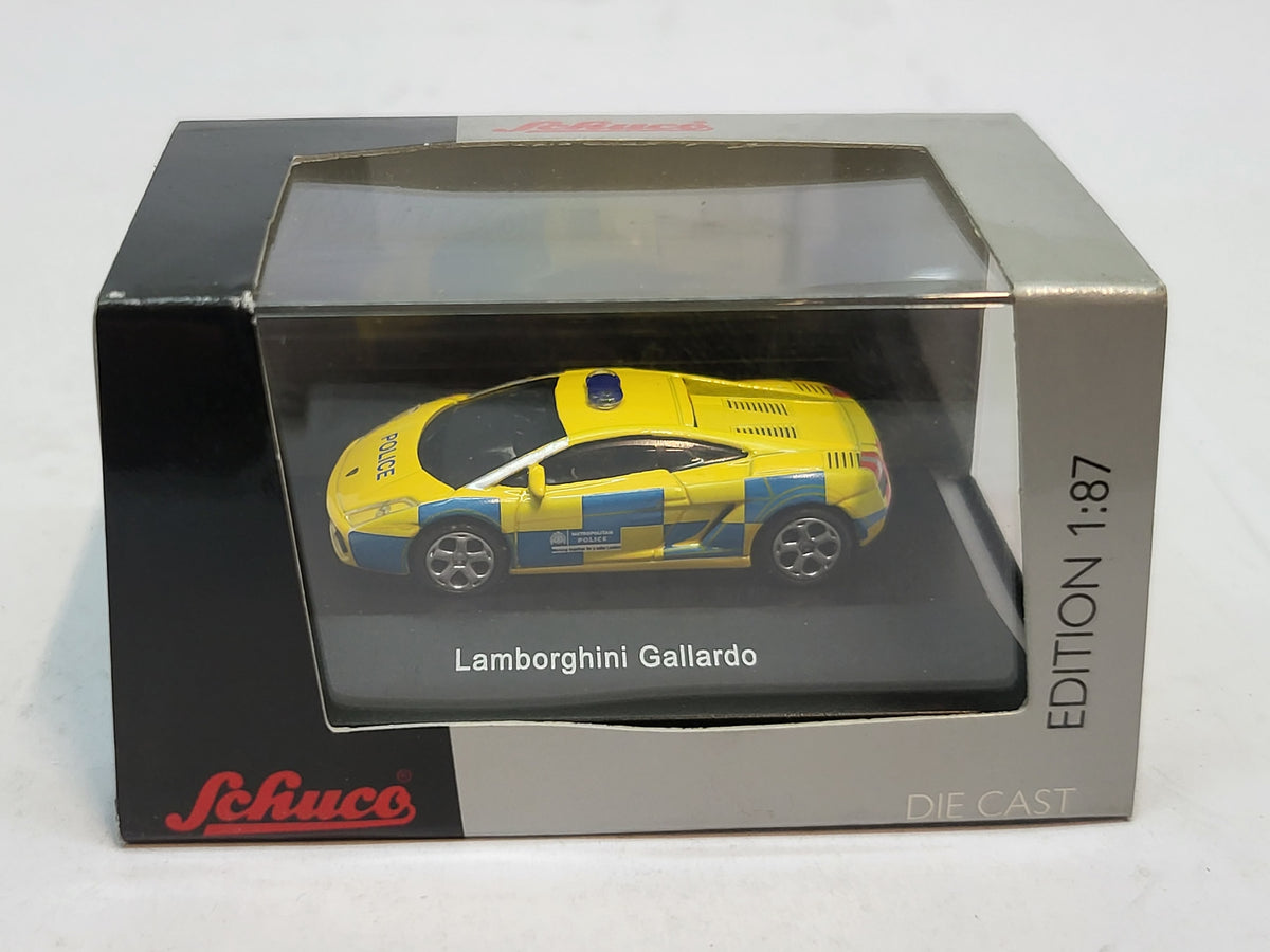 Lamborghini Gallardo Metropolitan Police London Geel/Blauw - Schuco 1:87