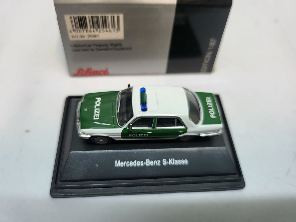 Mercedes-Benz S-Klasse Polizei Groen/Wit - Schuco 1:87