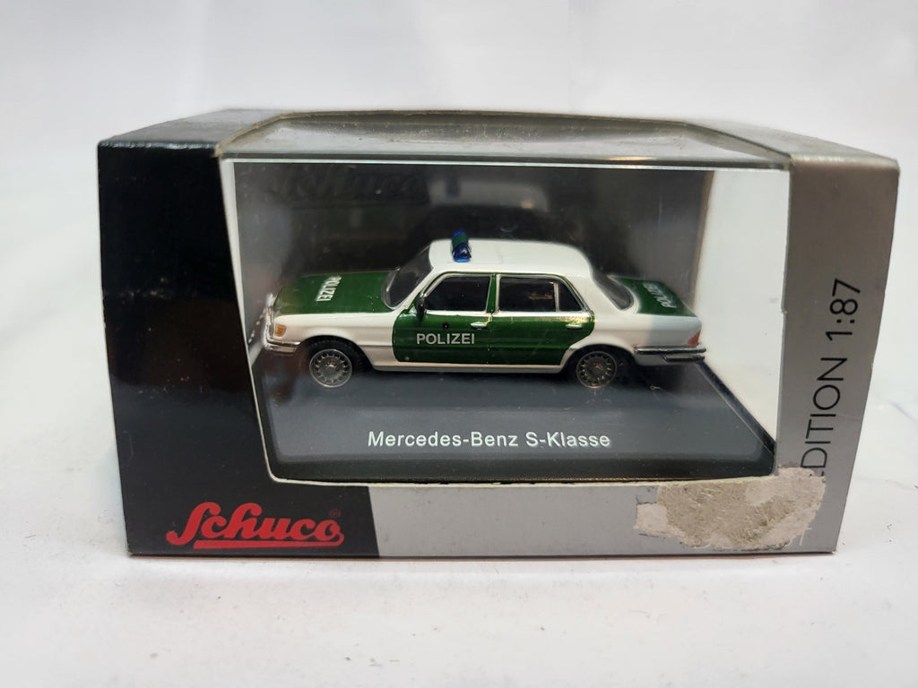 Mercedes-Benz S-Klasse Polizei Groen/Wit - Schuco 1:87