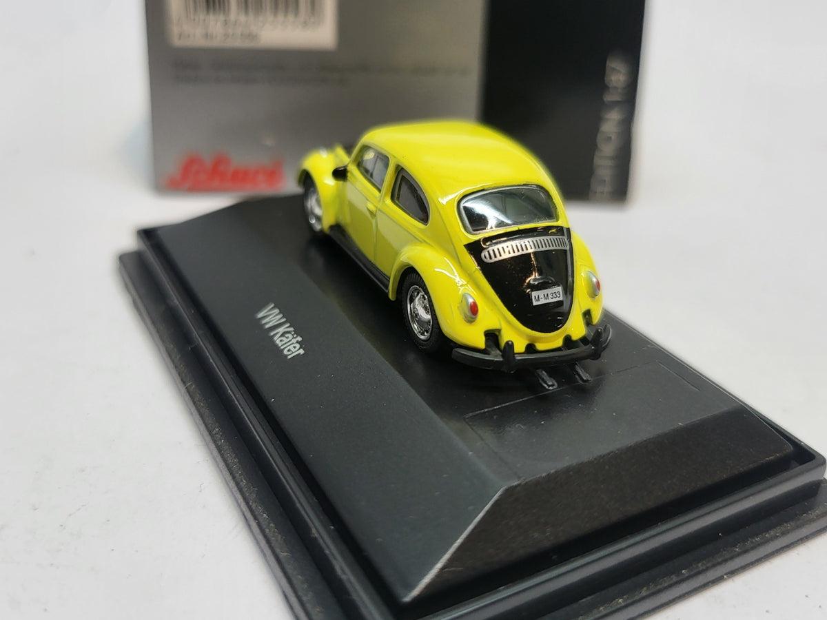 Volkswagen Kever/Beetle Geel/Zwart - Schuco 1:87