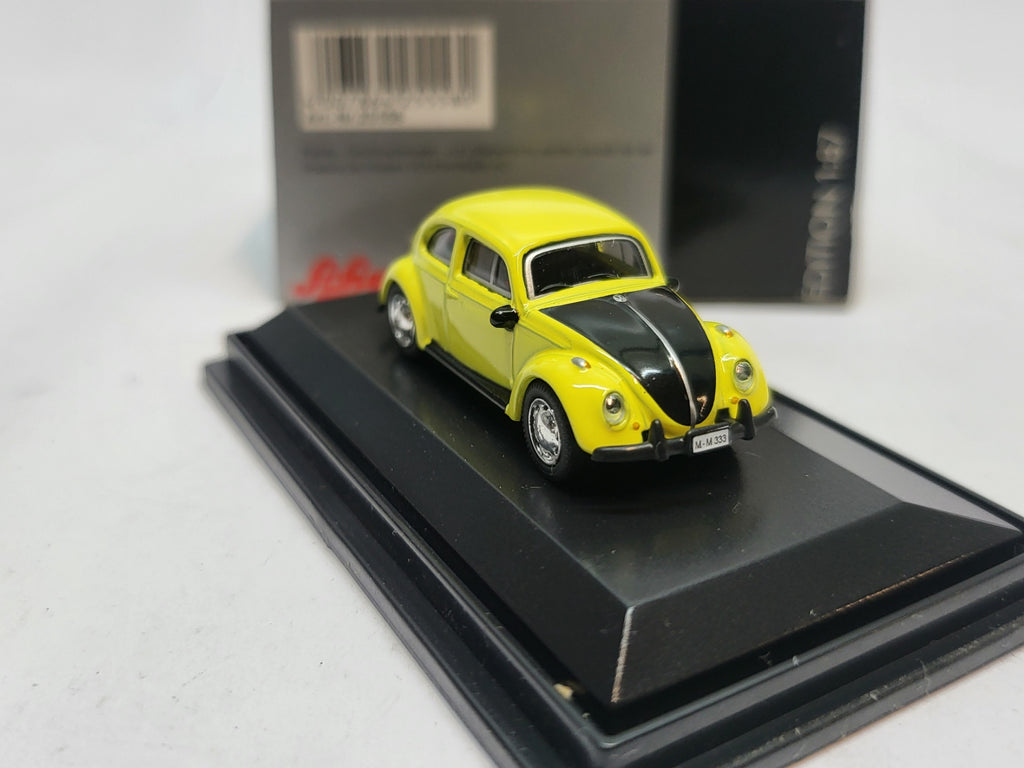 Volkswagen Kever/Beetle Geel/Zwart - Schuco 1:87