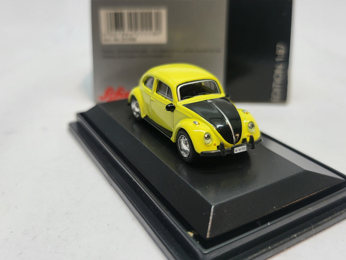 Volkswagen Kever/Beetle Geel/Zwart - Schuco 1:87