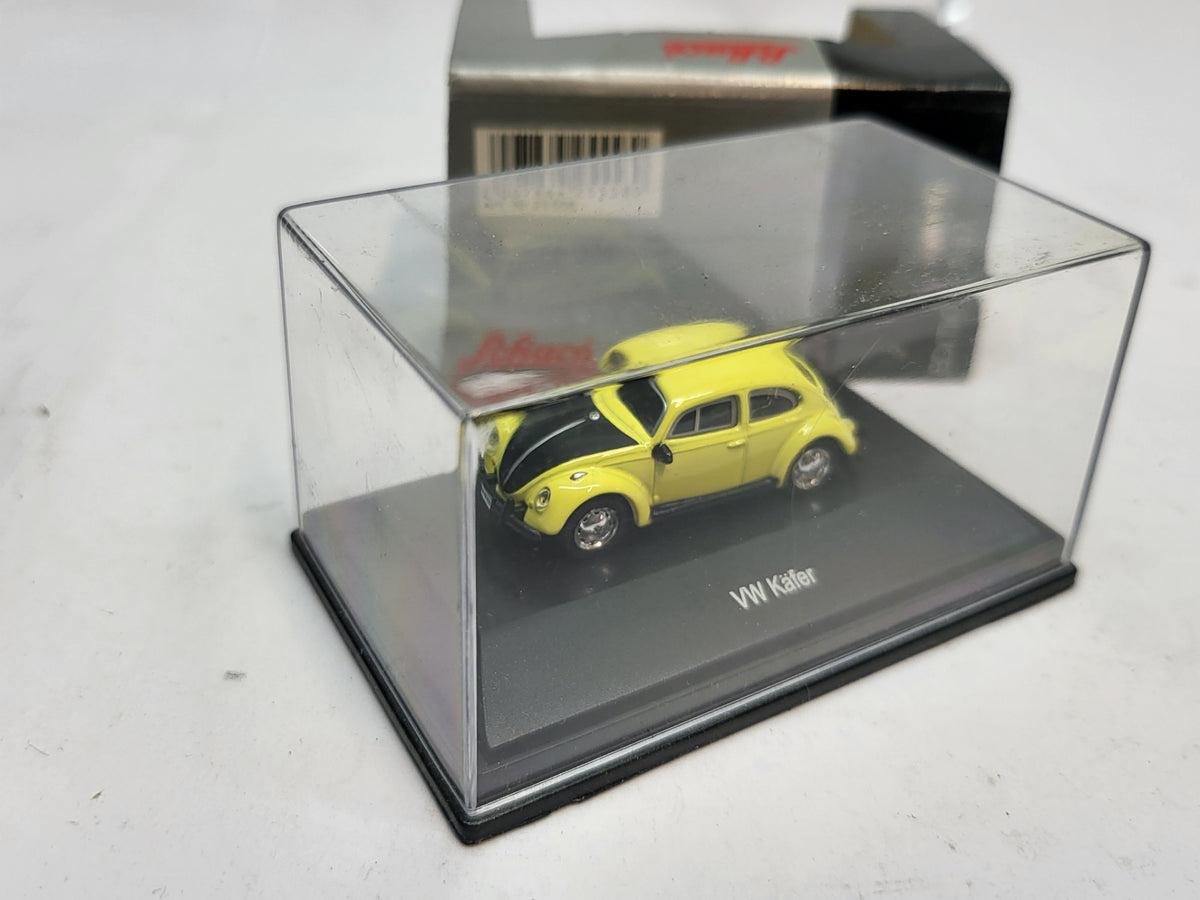 Volkswagen Kever/Beetle Geel/Zwart - Schuco 1:87