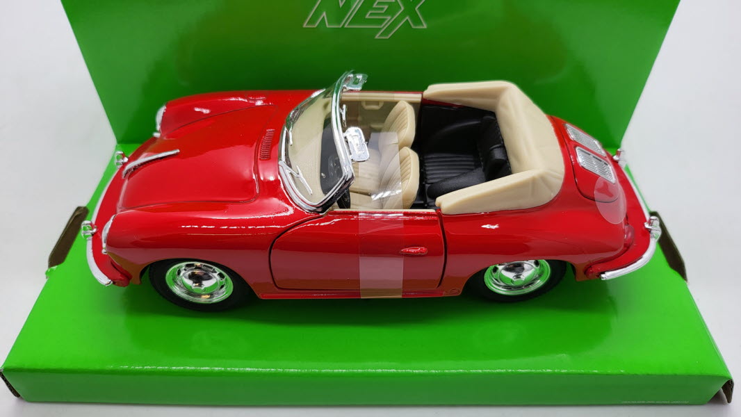 Porsche 356B Cabriolet Rood 1958 Welly 1:24