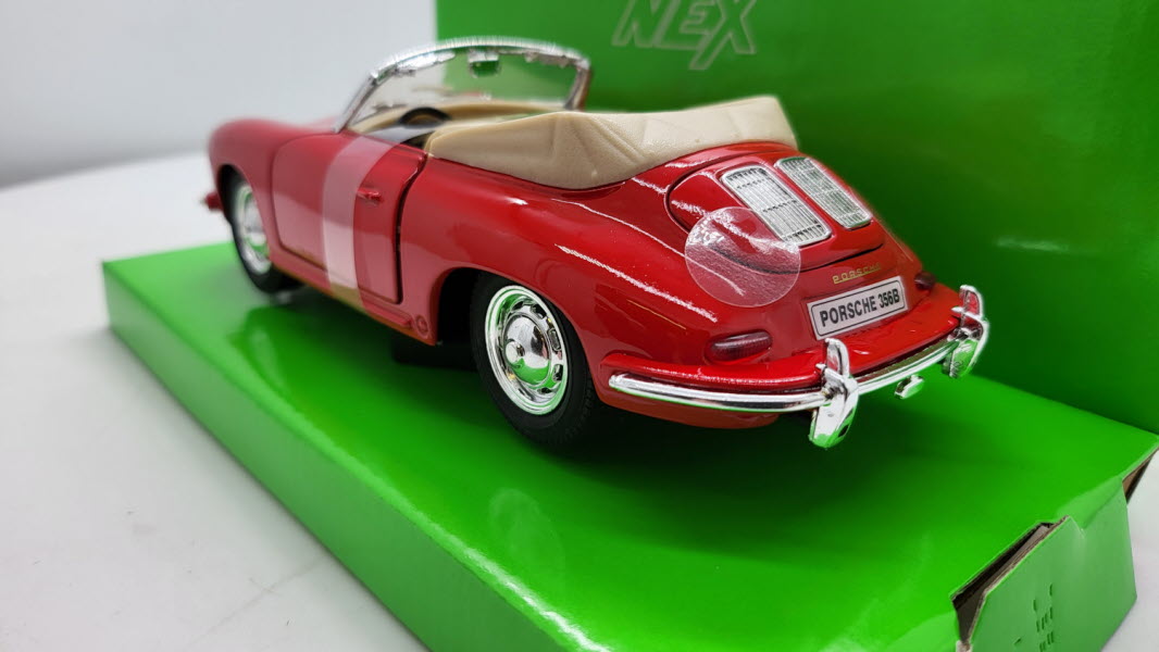 Porsche 356B Cabriolet Rood 1958 Welly 1:24