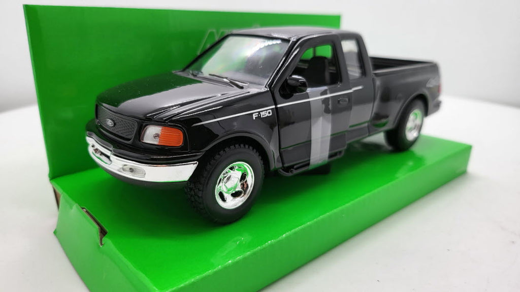 Ford F-150 Flareside Supercab Zwart 1999 Welly 1:24