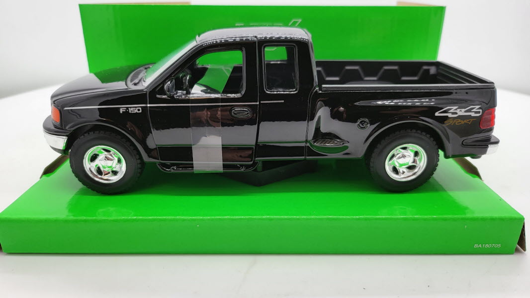 Ford F-150 Flareside Supercab Zwart 1999 Welly 1:24