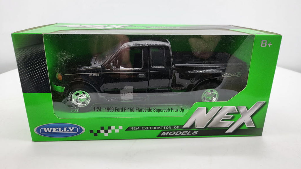 Ford F-150 Flareside Supercab Zwart 1999 Welly 1:24