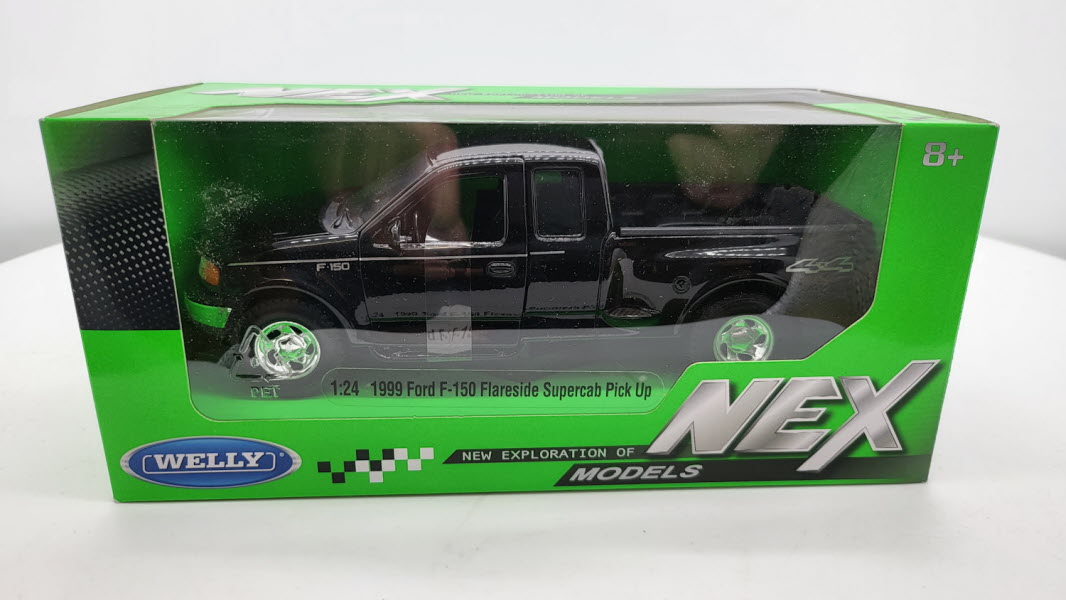 Ford F-150 Flareside Supercab Zwart 1999 Welly 1:24