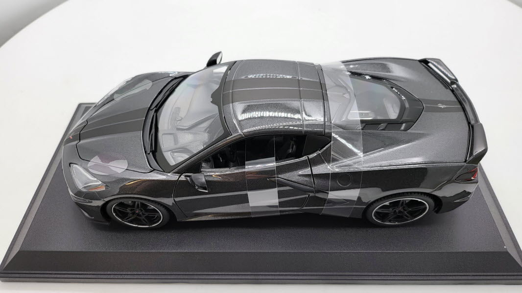 Maisto Chevrolet Corvette C8 Stingray Metallic Donkergrijs 2020 - Schaal 1:18