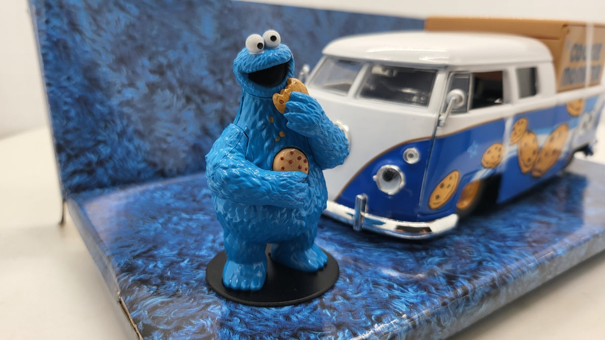 Jada Toys Volkswagen Bus T1 PickUp Cookie Monster Blauw 1963 - Schaal 1:24