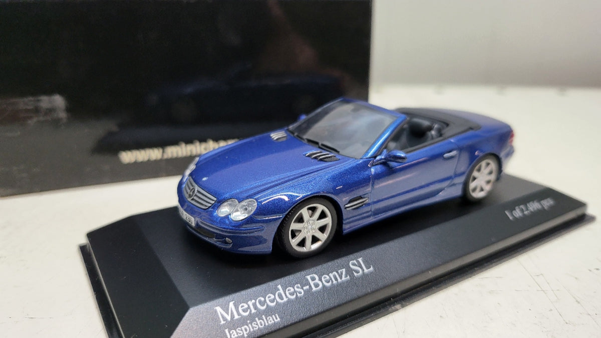 Minichamps Mercedes-Benz SL Blauw Metallic 2001 - Schaal 1:43