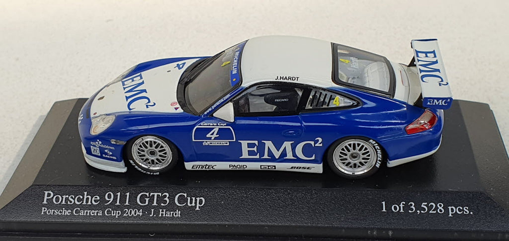 Minichamps Porsche 911 GT3 Cup 2004 J. Hardt #4 - Schaal 1:43