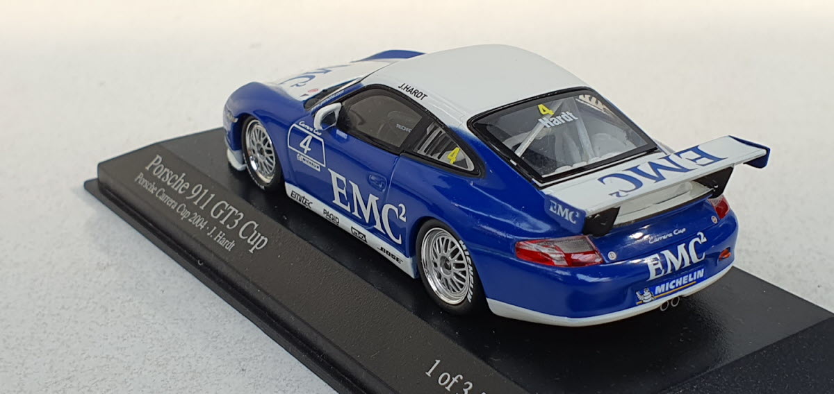 Minichamps Porsche 911 GT3 Cup 2004 J. Hardt #4 - Schaal 1:43
