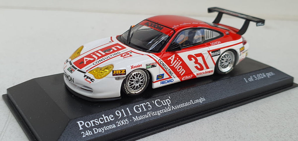 Minichamps Porsche 911 GT3 24h Daytona 2005 Matos/Fitzgerald/Assentato/Longhi - Schaal 1:43