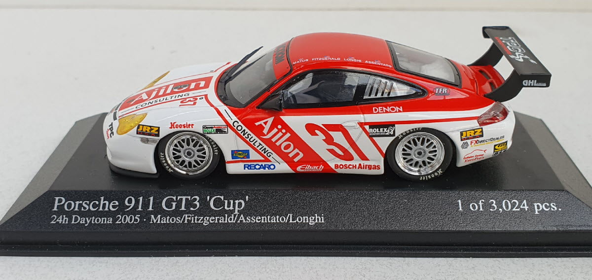 Minichamps Porsche 911 GT3 24h Daytona 2005 Matos/Fitzgerald/Assentato/Longhi - Schaal 1:43