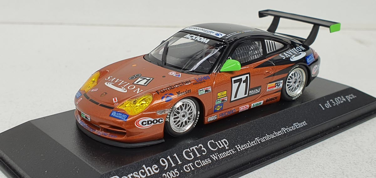Minichamps Porsche 911 GT3 Cup 24h Daytona 2005 GT Class Winner Henzler/Farnbacher/Price/Ehret - Schaal 1:43
