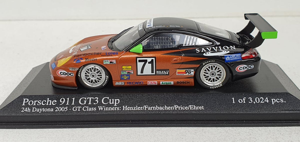 Minichamps Porsche 911 GT3 Cup 24h Daytona 2005 GT Class Winner Henzler/Farnbacher/Price/Ehret - Schaal 1:43