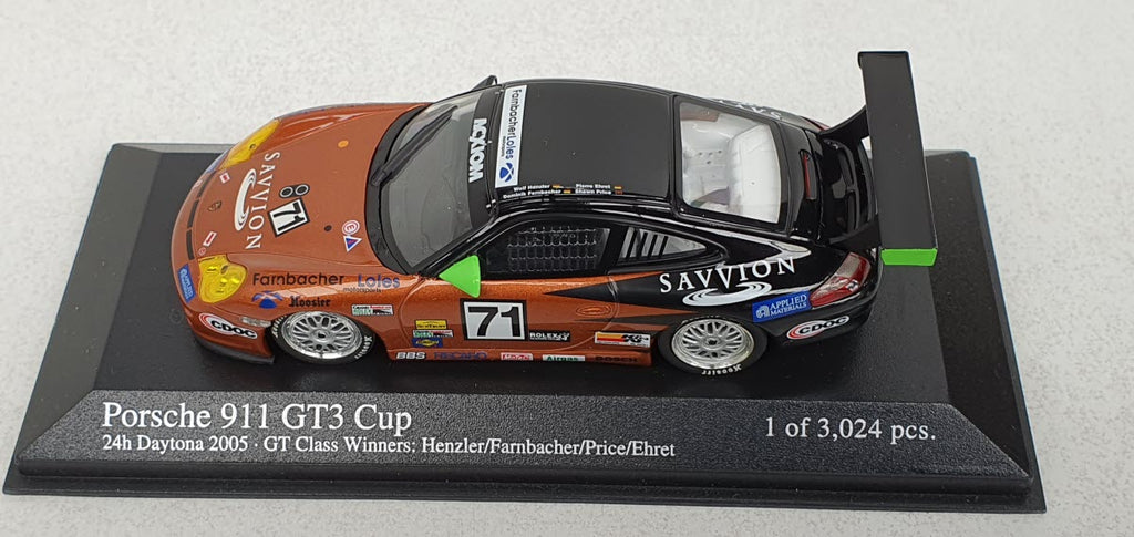 Minichamps Porsche 911 GT3 Cup 24h Daytona 2005 GT Class Winner Henzler/Farnbacher/Price/Ehret - Schaal 1:43