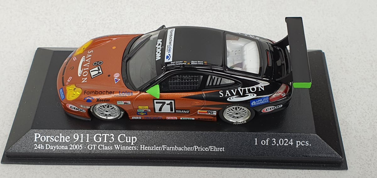 Minichamps Porsche 911 GT3 Cup 24h Daytona 2005 GT Class Winner Henzler/Farnbacher/Price/Ehret - Schaal 1:43