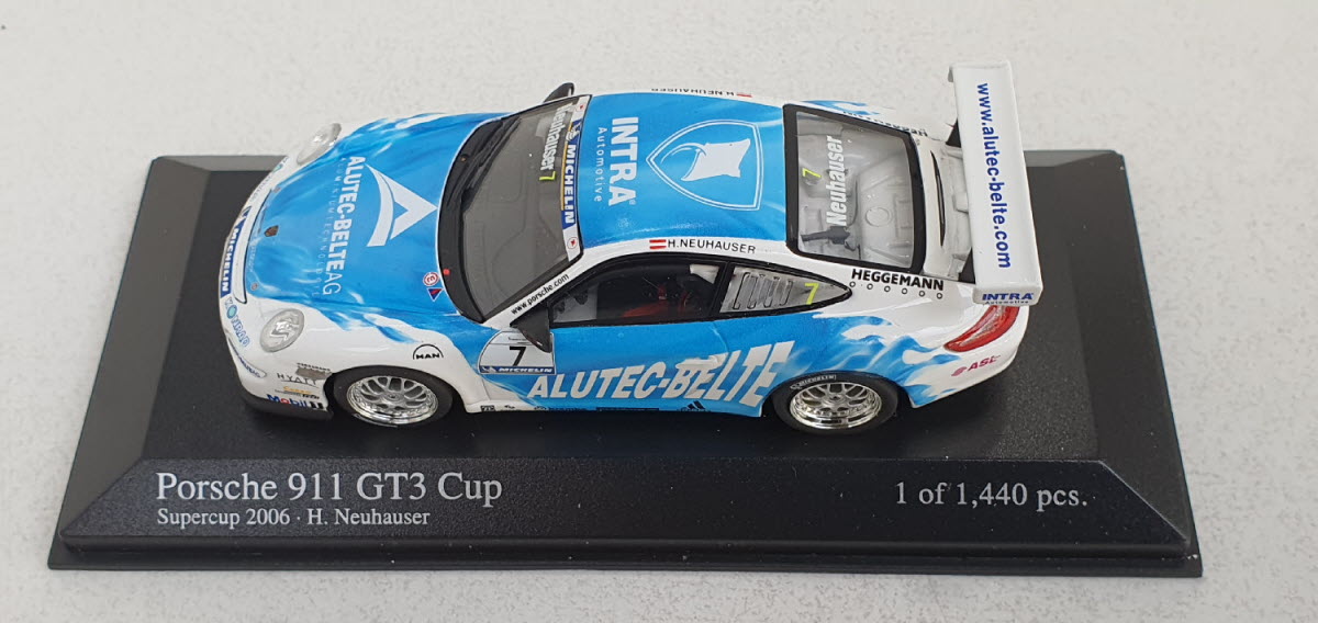 Minichamps Porsche 911 GT3 Cup Supercup 2006 H. Neuhauser - Schaal 1:43