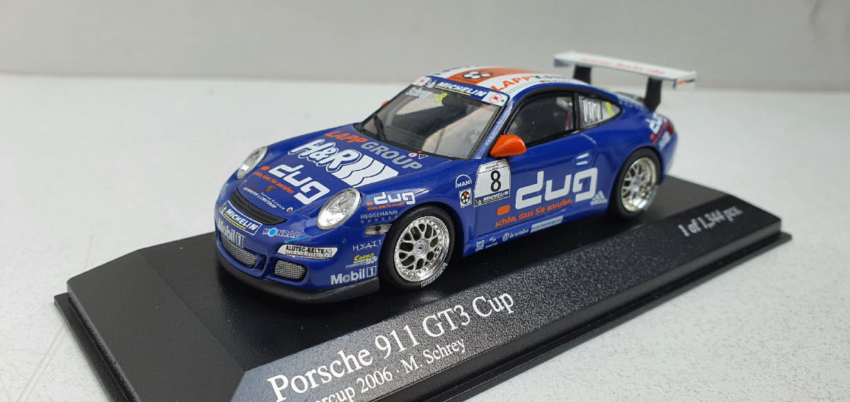 Minichamps Porsche 911 GT3 Cup Supercup 2006 M. Schrey - Schaal 1:43