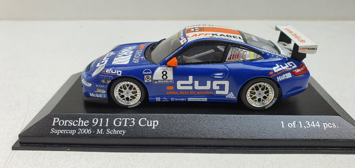 Minichamps Porsche 911 GT3 Cup Supercup 2006 M. Schrey - Schaal 1:43
