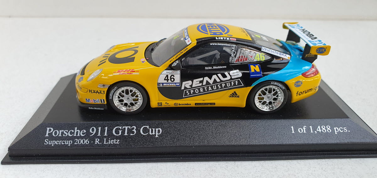 Minichamps Porsche 911 GT3 Cup Supercup 2006 R. Leitz #46 Remus - Schaal 1:43