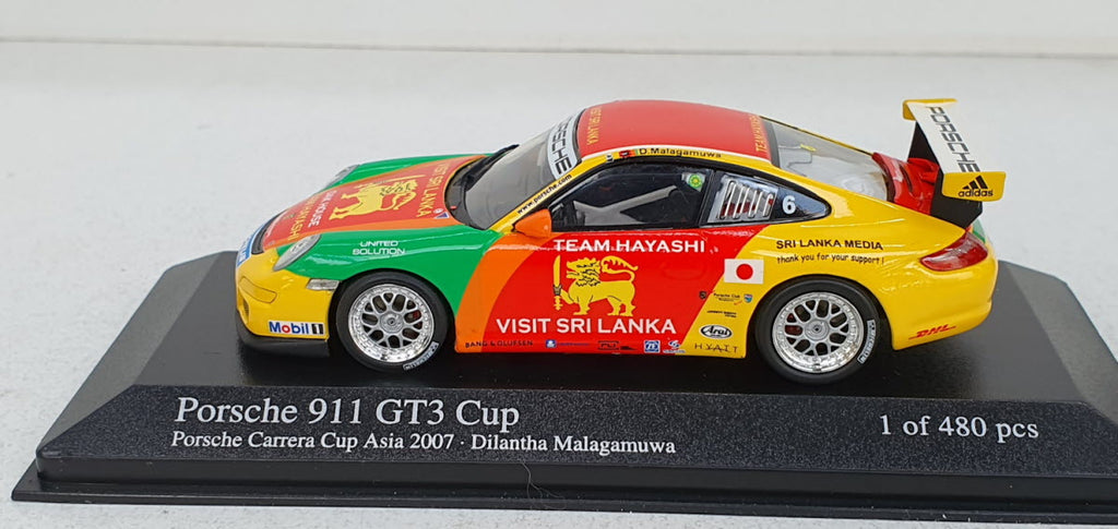 Minichamps Porsche 911 GT3 Cup Carrera Cup Asia 2007 D. Malagamuwa - Schaal 1:43