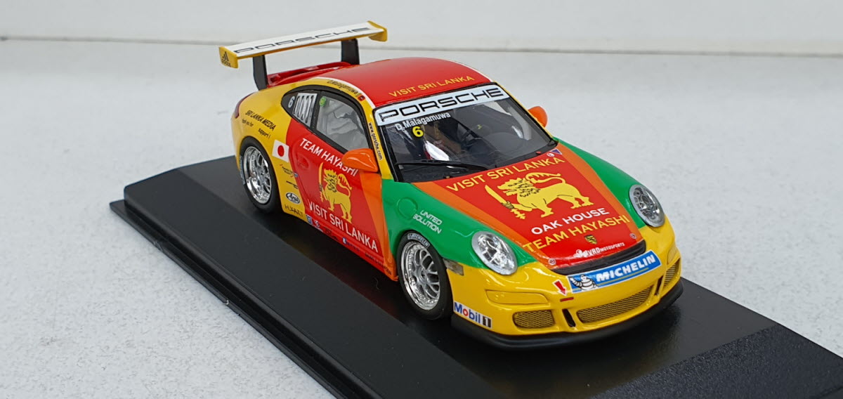 Minichamps Porsche 911 GT3 Cup Carrera Cup Asia 2007 D. Malagamuwa - Schaal 1:43