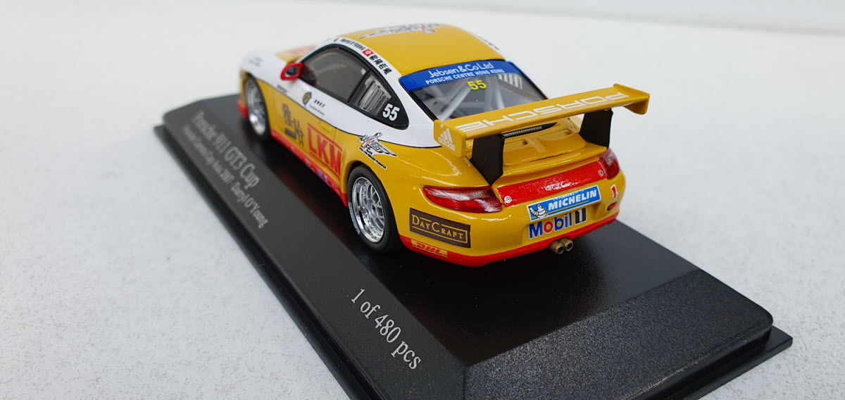 Minichamps Porsche 911 GT3 Cup Carrera Cup Asia 2007 D. O'Young - Schaal 1:43