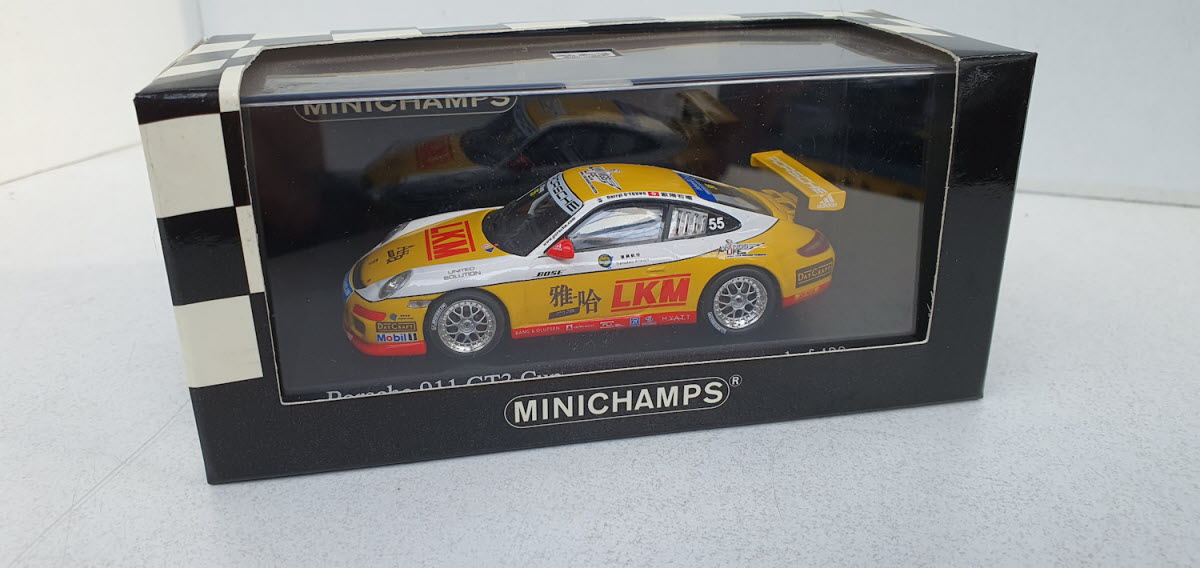 Minichamps Porsche 911 GT3 Cup Carrera Cup Asia 2007 D. O'Young - Schaal 1:43
