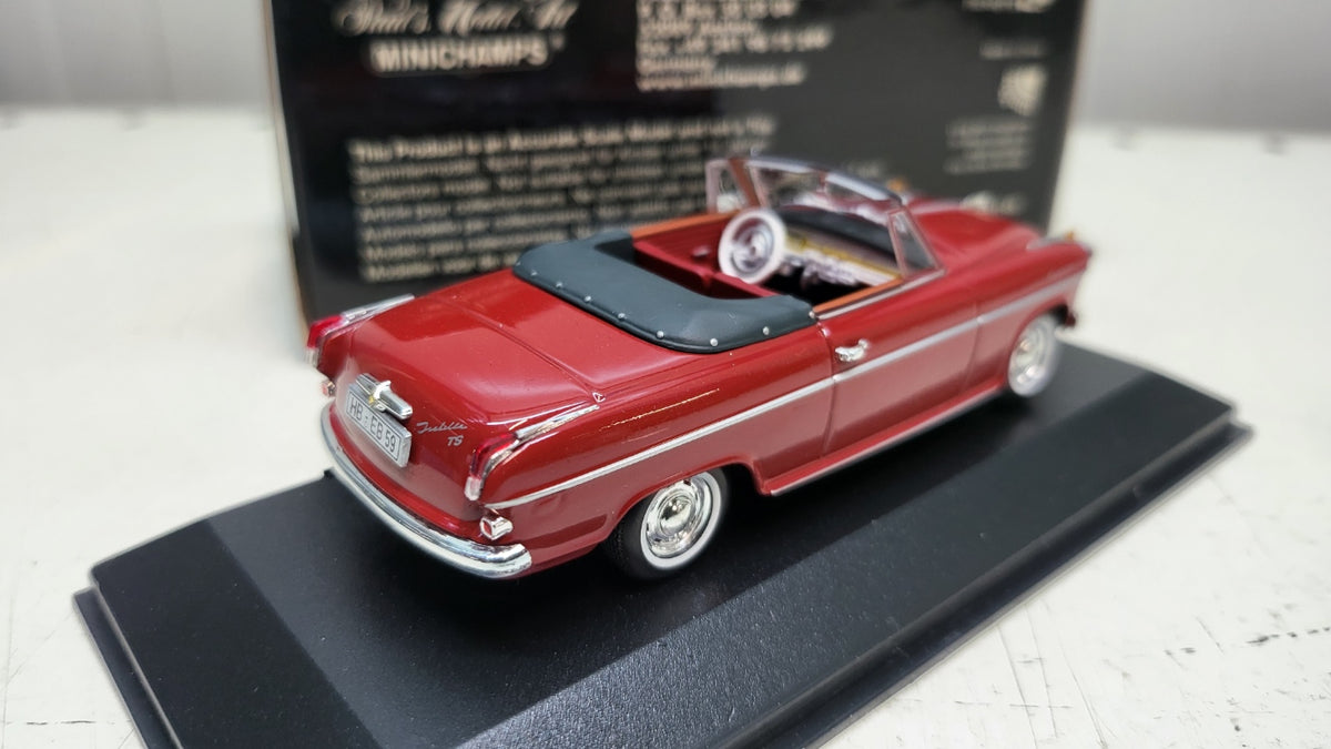 Minichamps Borgward Isabella Cabriolet 1959 – donkerrood – 1:43 – 2.016 stuks