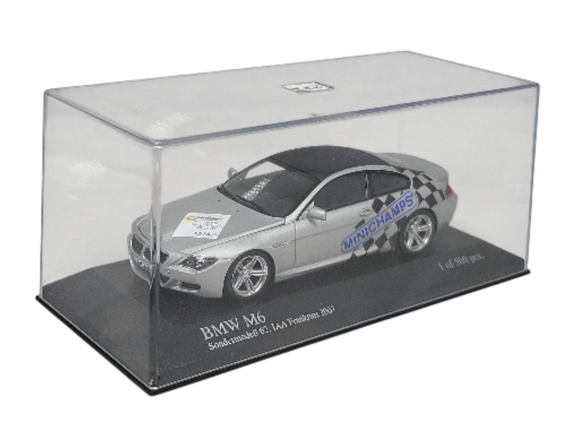 Minichamps BMW M6 Frankfurt Car Show IAA 2007 Grijs Metallic - Schaal 1:43