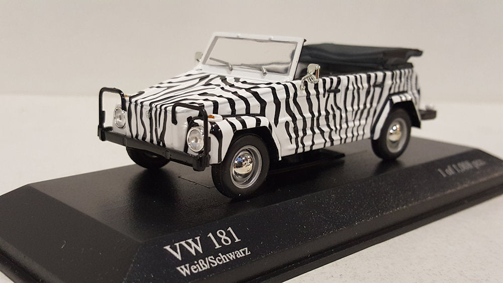 Minichamps Volkswagen 181 Wit/Zwart 1969 - Schaal 1:43